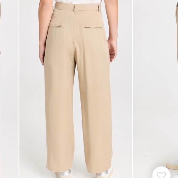 Reformation Mason Cropped Pants in Light Beige - Picture 2 of 8